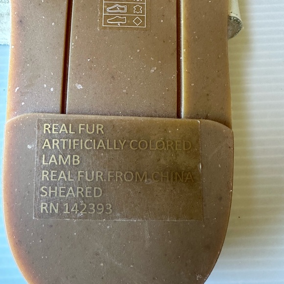 Eileen Fisher Folk 2 Leather & Shearling Slide Sandal New Size 8 - Picture 7 of 7